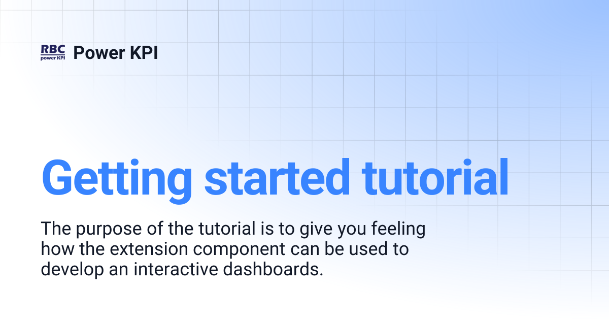 Getting started tutorial | Power KPI